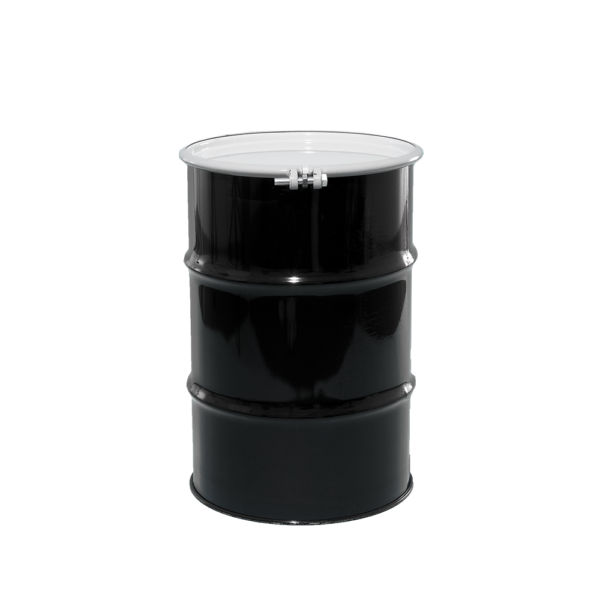 30 Gallon Black Open Head Unlined Steel Drum Illing Company